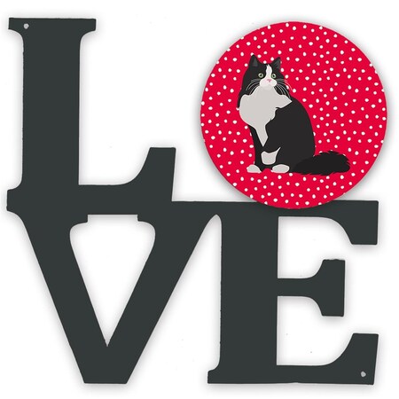 Carolines Treasures 11.5 x 11.75 in. Ragamuffin Cat Love Metal Artwork Wall Decor CK5781WALV